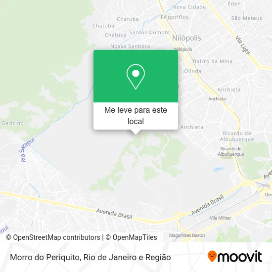 Morro do Periquito mapa