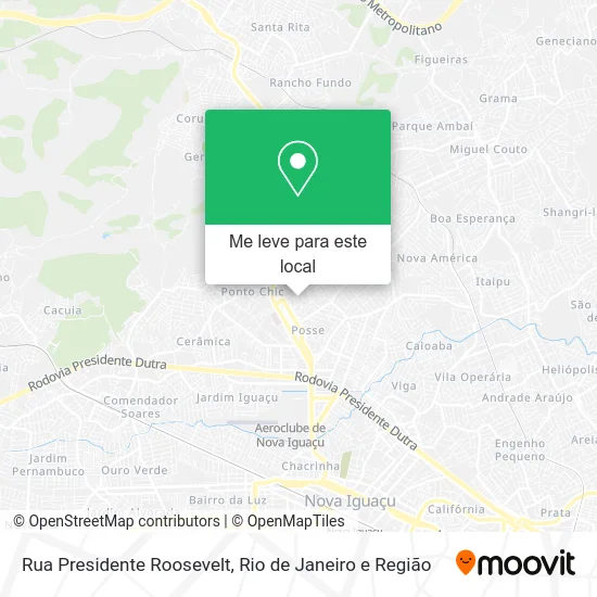 Rua Presidente Roosevelt mapa