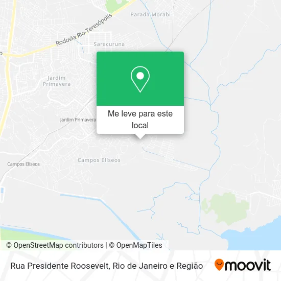 Rua Presidente Roosevelt mapa