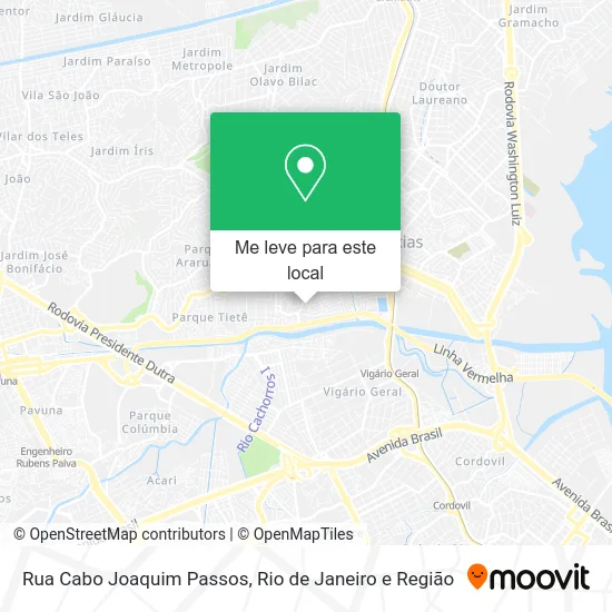 Rua Cabo Joaquim Passos mapa