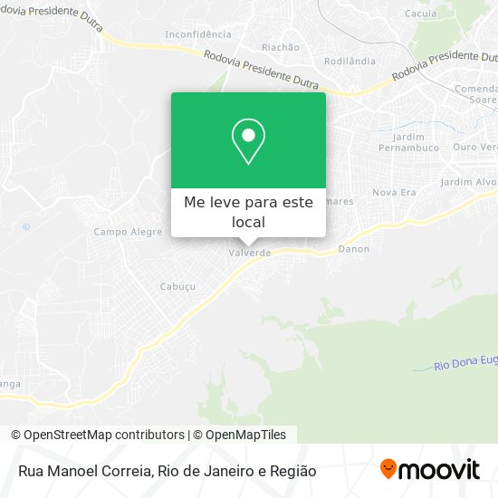 Rua Manoel Correia mapa