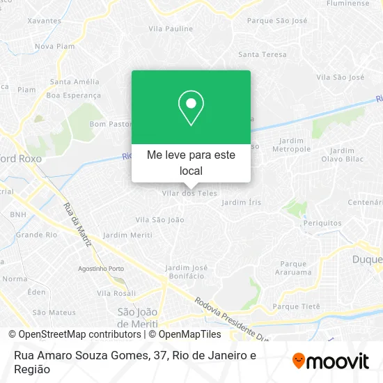 Rua Amaro Souza Gomes, 37 mapa