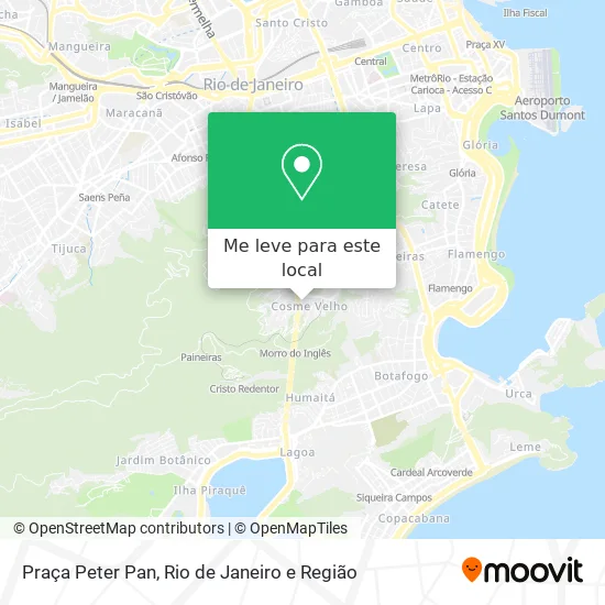 Praça Peter Pan mapa