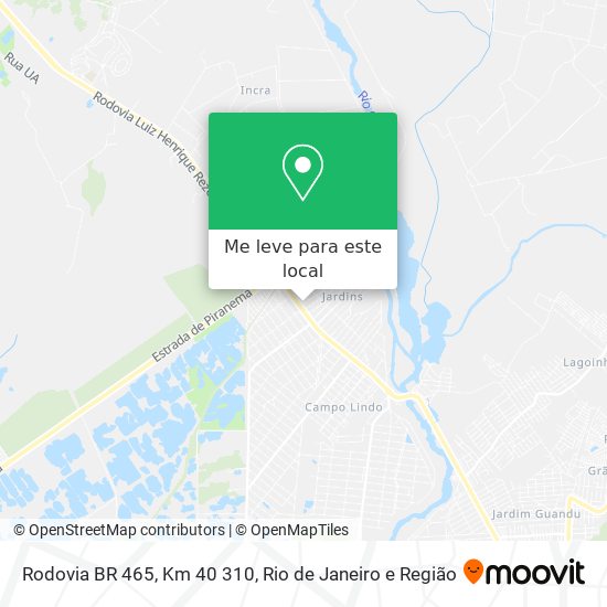 Rodovia BR 465, Km 40 310 mapa