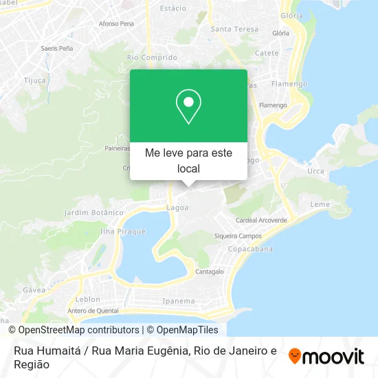 Rua Humaitá / Rua Maria Eugênia mapa
