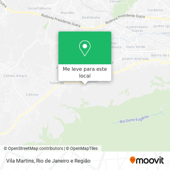 Vila Martins mapa