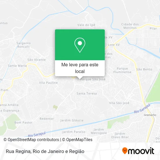 Rua Regina mapa