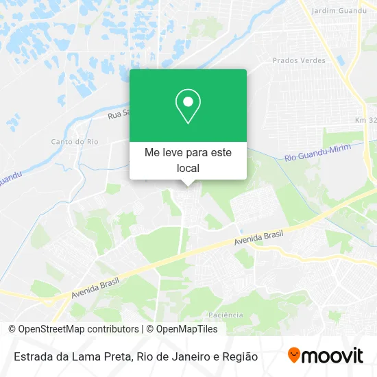 Estrada da Lama Preta mapa