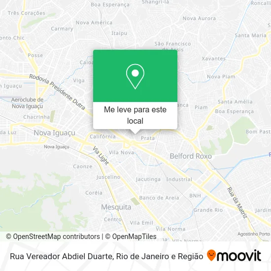 Rua Vereador Abdiel Duarte mapa