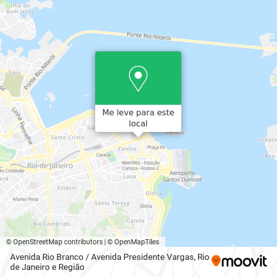 Avenida Rio Branco / Avenida Presidente Vargas mapa