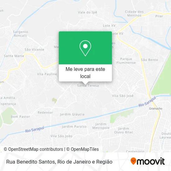 Rua Benedito Santos mapa