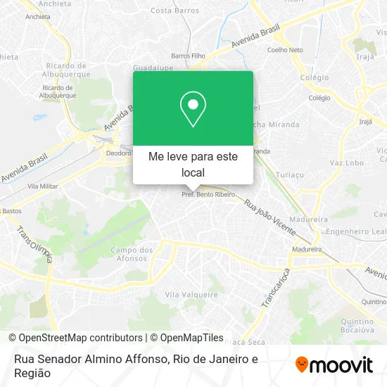 Rua Senador Almino Affonso mapa