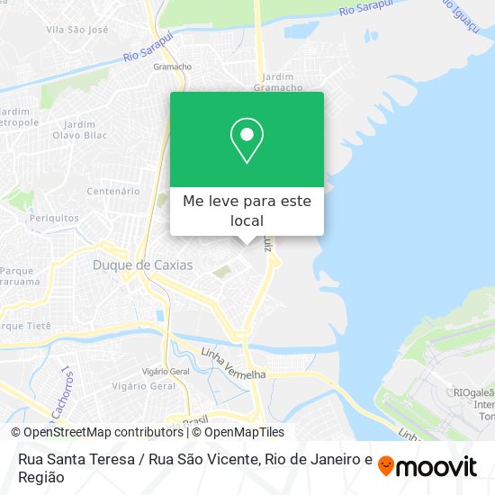Rua Santa Teresa / Rua São Vicente mapa