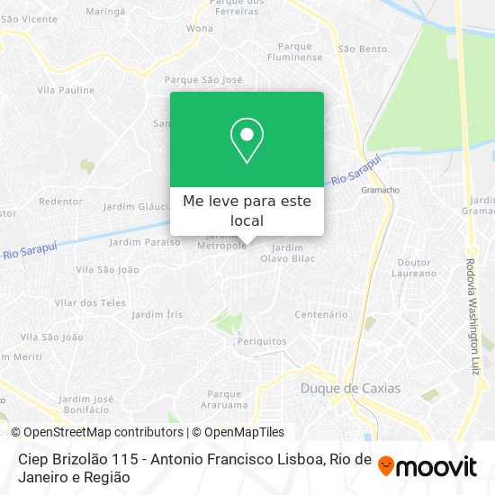 Ciep Brizolão 115 - Antonio Francisco Lisboa mapa