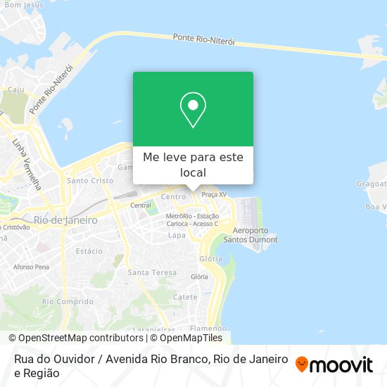 Rua do Ouvidor / Avenida Rio Branco mapa