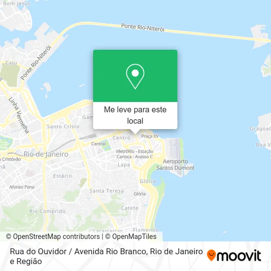 Rua do Ouvidor / Avenida Rio Branco mapa