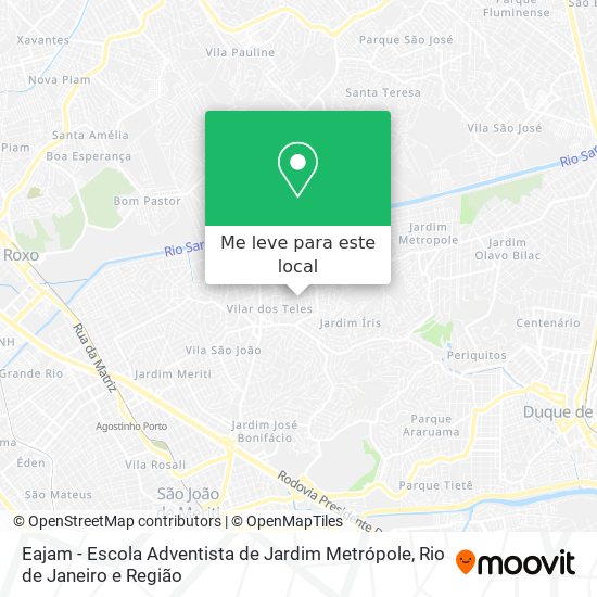 Eajam - Escola Adventista de Jardim Metrópole mapa