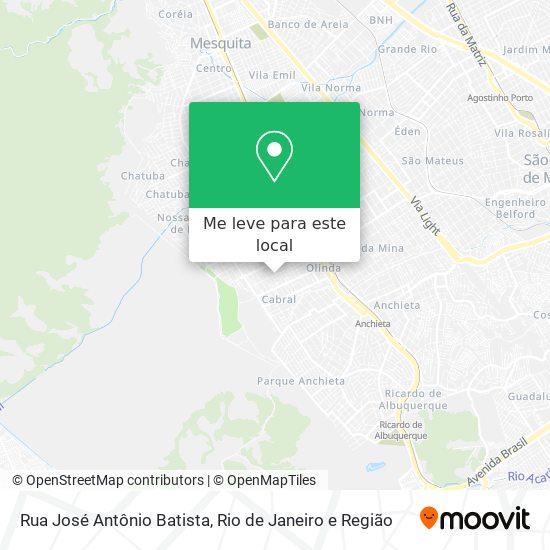 Rua José Antônio Batista mapa