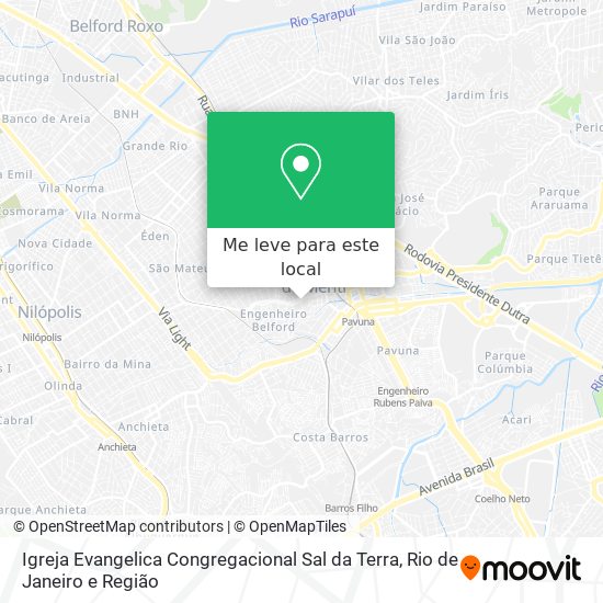 Igreja Evangelica Congregacional Sal da Terra mapa