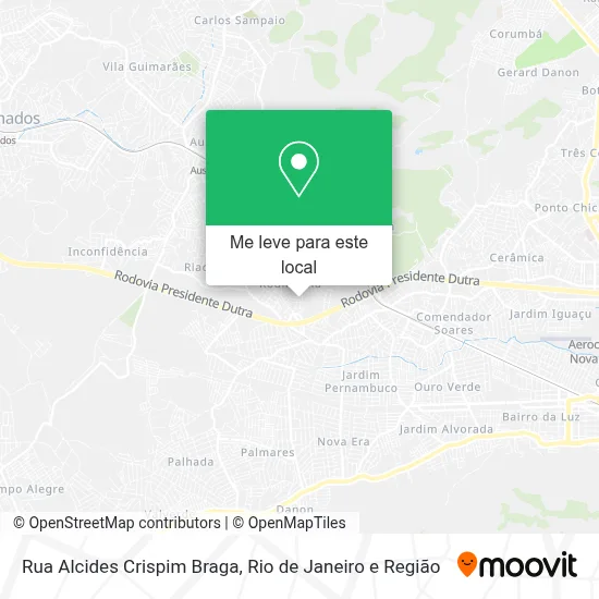 Rua Alcides Crispim Braga mapa