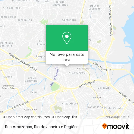 Rua Amazonas mapa