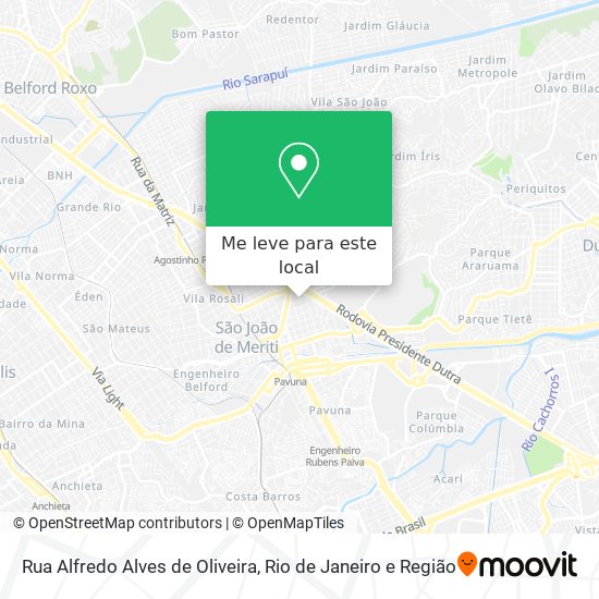 Rua Alfredo Alves de Oliveira mapa