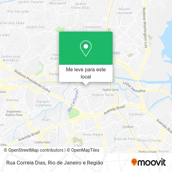 Rua Correia Dias mapa