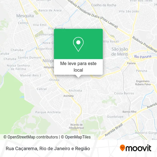 Rua Caçarema mapa