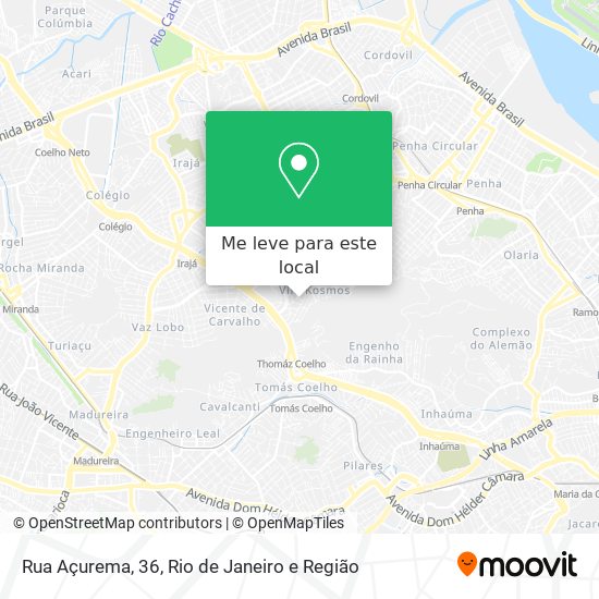 Rua Açurema, 36 mapa