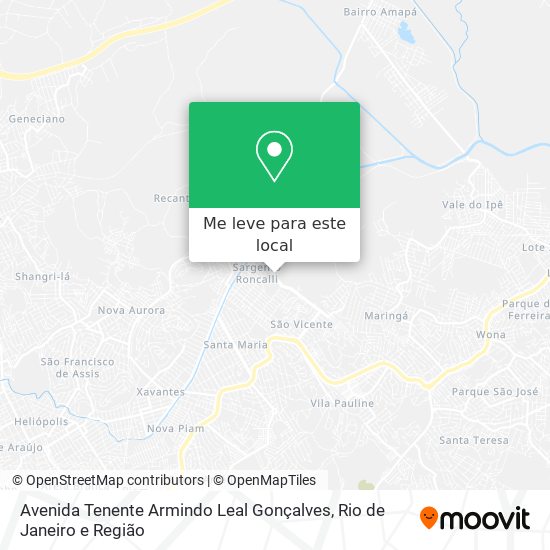 Avenida Tenente Armindo Leal Gonçalves mapa