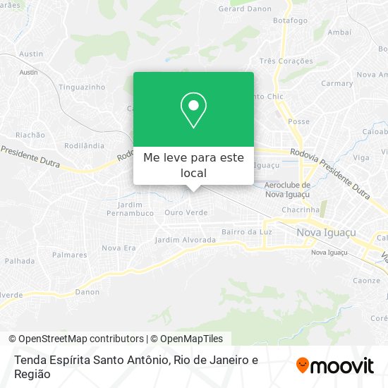 Tenda Espírita Santo Antônio mapa