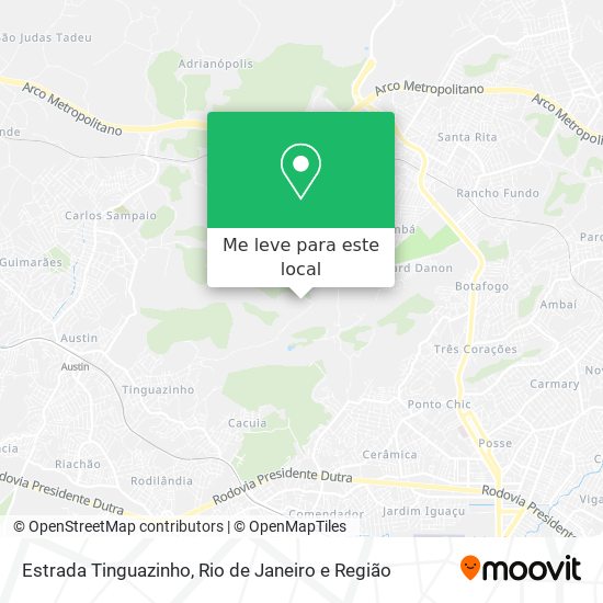Estrada Tinguazinho mapa