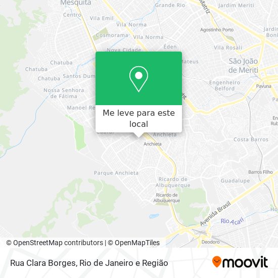Rua Clara Borges mapa
