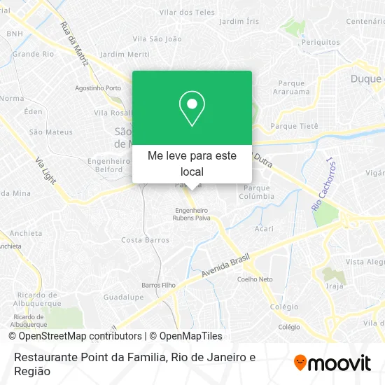 Restaurante Point da Familia mapa