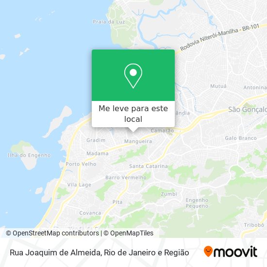 Rua Joaquim de Almeida mapa