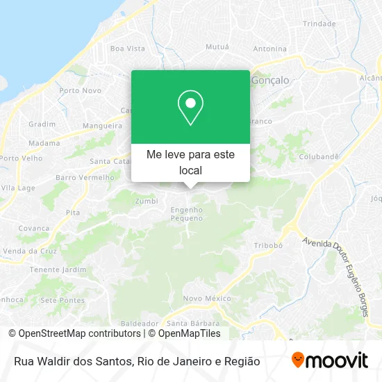 Rua Waldir dos Santos mapa