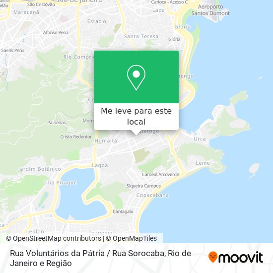 Rua Voluntários da Pátria / Rua Sorocaba mapa