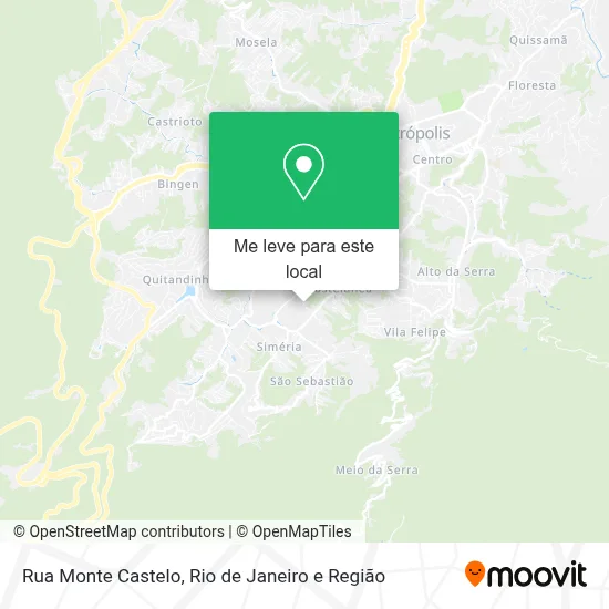 Rua Monte Castelo mapa