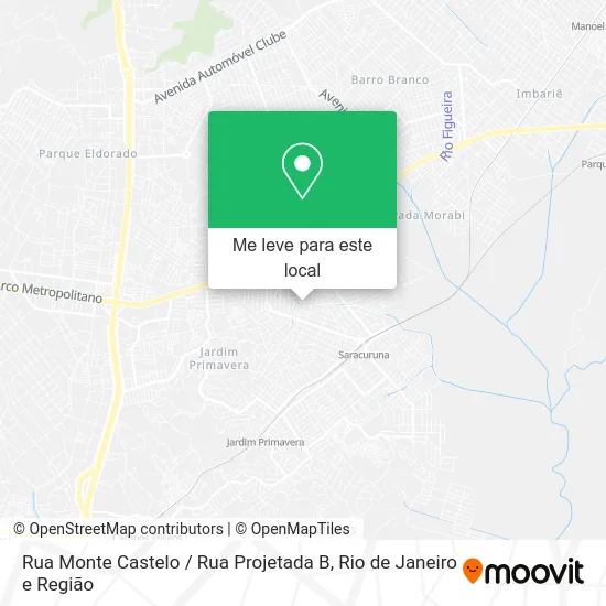 Rua Monte Castelo / Rua Projetada B mapa
