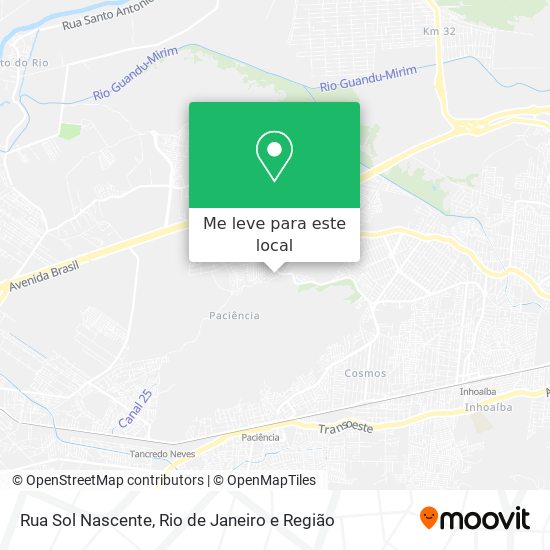 Rua Sol Nascente mapa