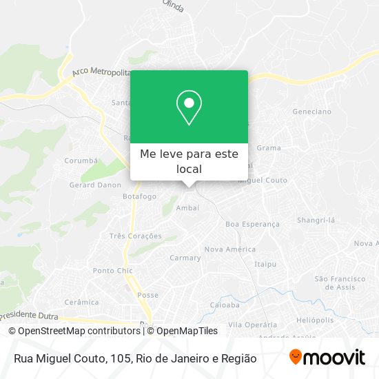 Rua Miguel Couto, 105 mapa