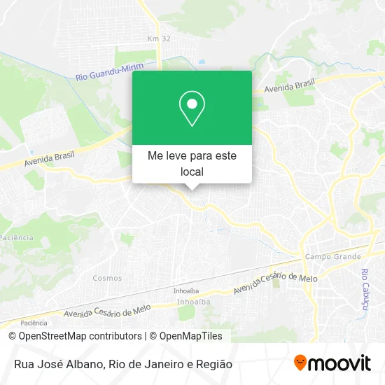 Rua José Albano mapa