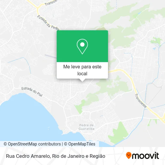 Rua Cedro Amarelo mapa