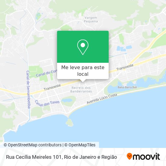 Rua Cecília Meireles 101 mapa