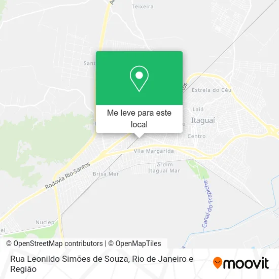 Rua Leonildo Simões de Souza mapa