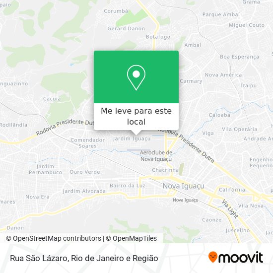 Rua São Lázaro mapa