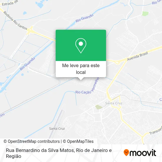 Rua Bernardino da Silva Matos mapa