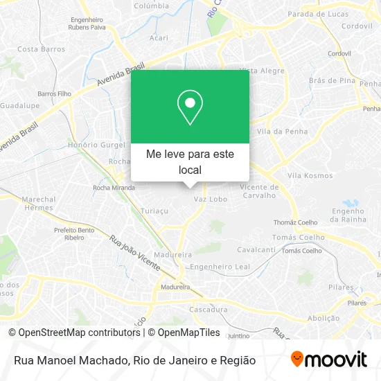 Rua Manoel Machado mapa
