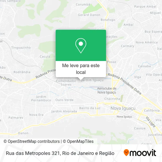 Rua das Metropoles 321 mapa