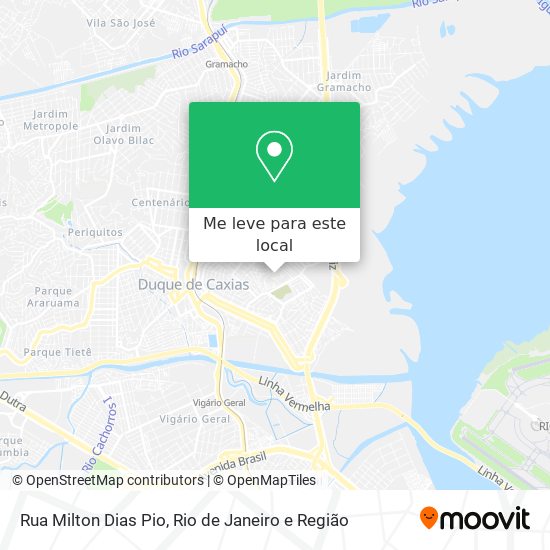 Rua Milton Dias Pio mapa